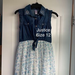 Never worn girls Justice dress